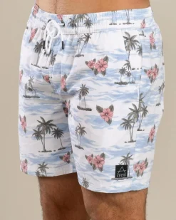 Floretta Elastic Waist Board Shorts