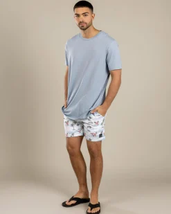 Floretta Elastic Waist Board Shorts