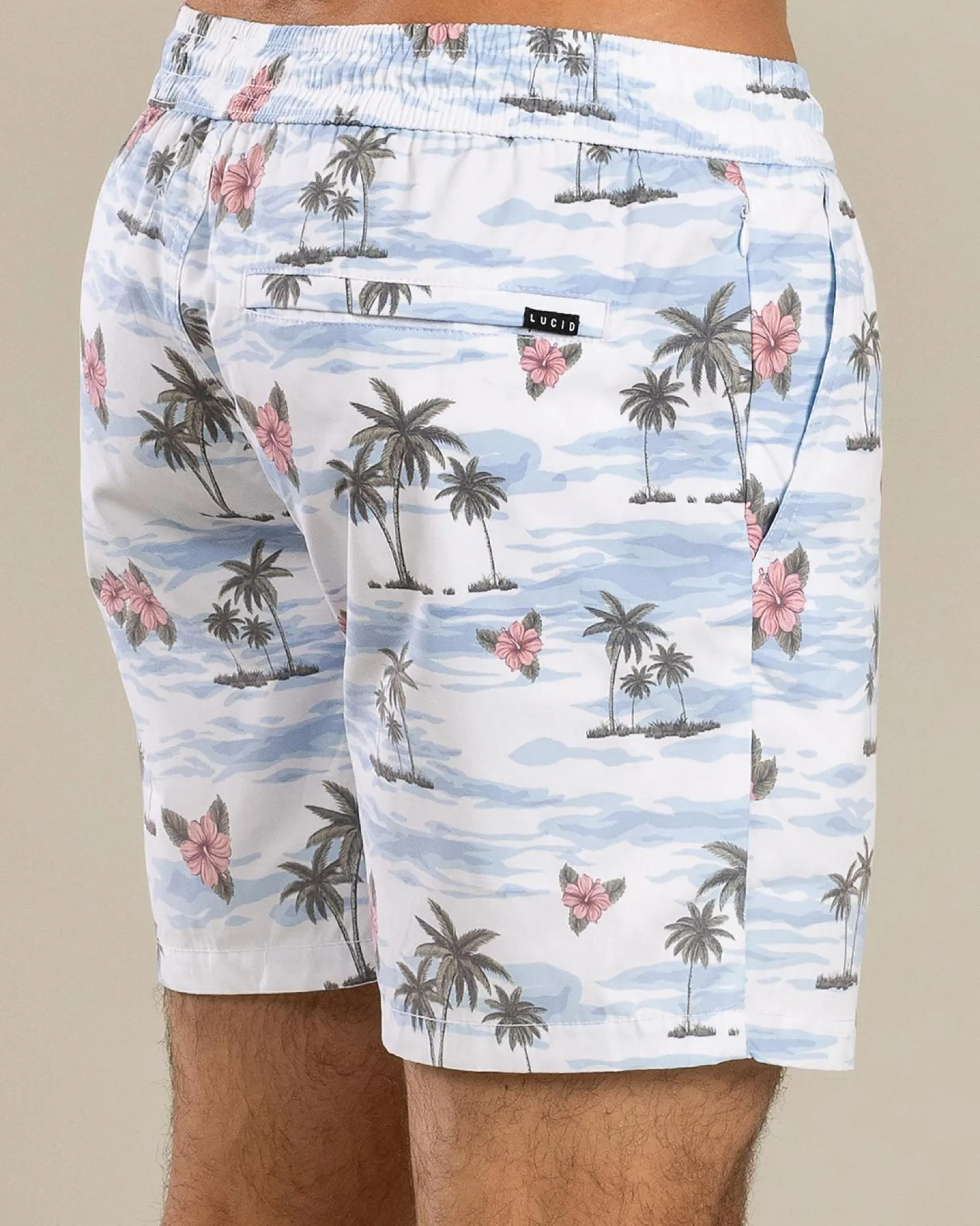 Floretta Elastic Waist Board Shorts