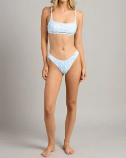 Flowers Wave Bralette Bikini Top