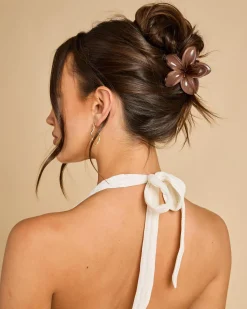 Frangipani Hair Claw Clip