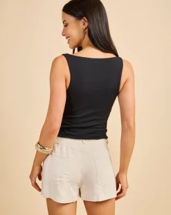 Frankie Split Front Top