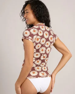 Fresh Daze Wahine Cap Sleeve Rash Vest