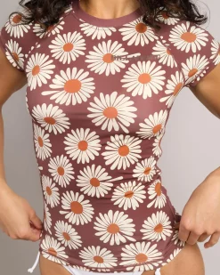 Fresh Daze Wahine Cap Sleeve Rash Vest