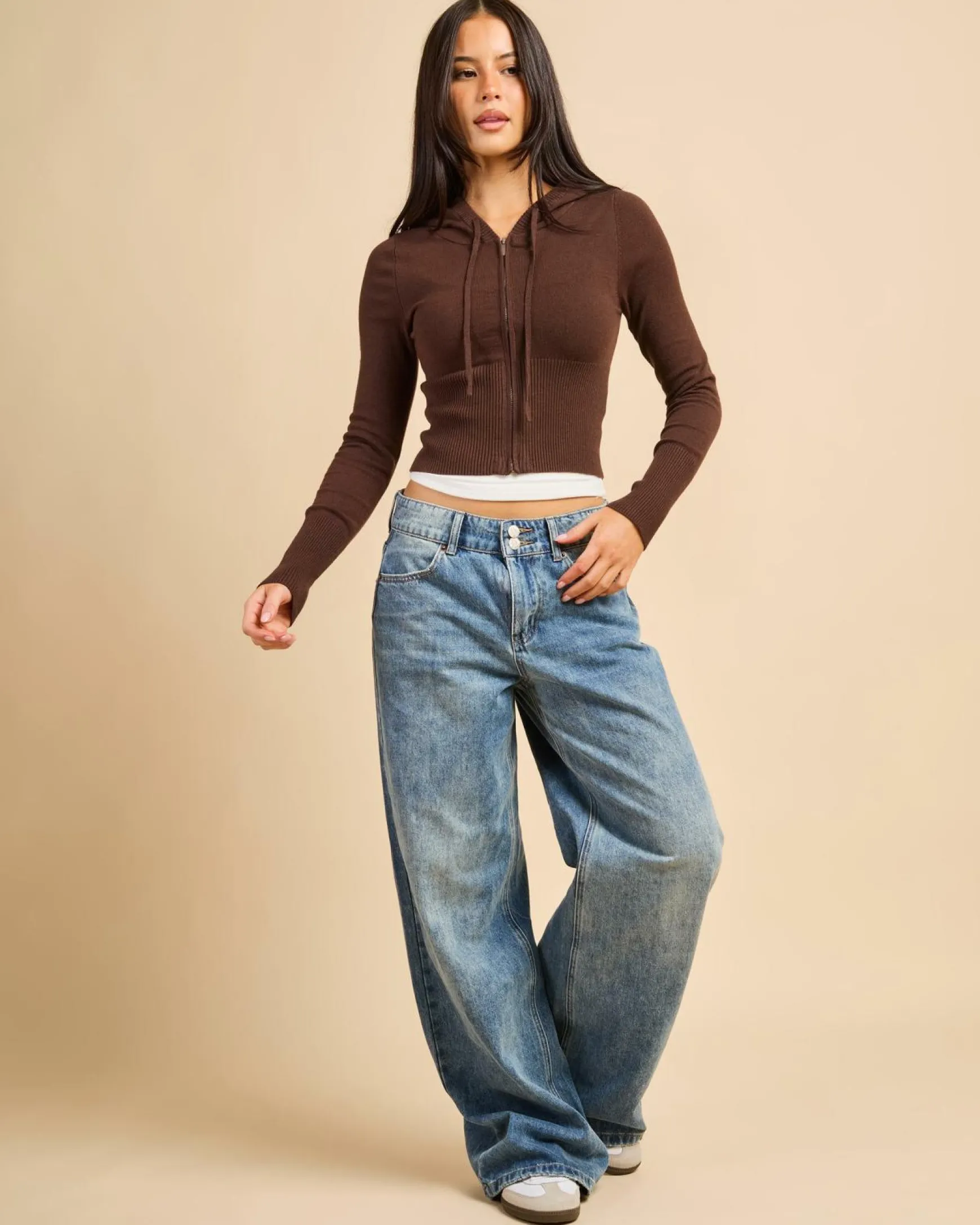 Georgie Zip Knit Hoodie