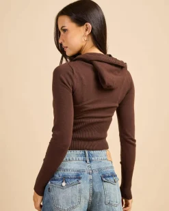 Georgie Zip Knit Hoodie