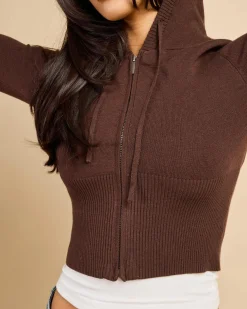 Georgie Zip Knit Hoodie