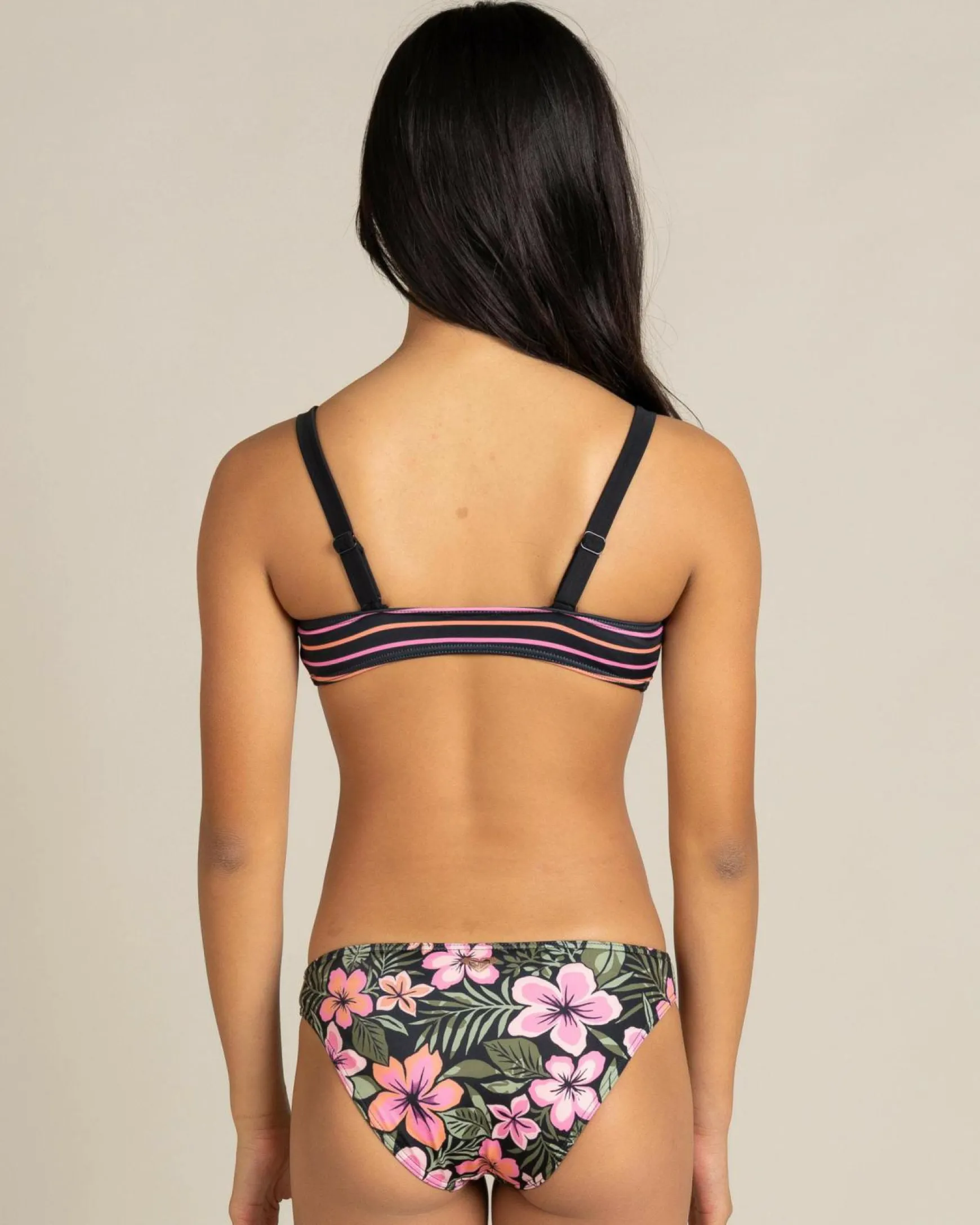 Girls' Active Floral Bralette Bikini Set