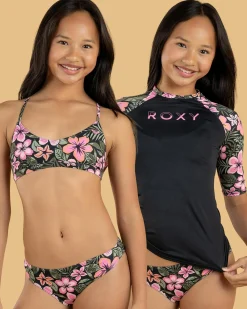Girls' Active Floral Rash Vest Set