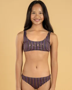 Girls' Active Stripe Bralette Bikini Set