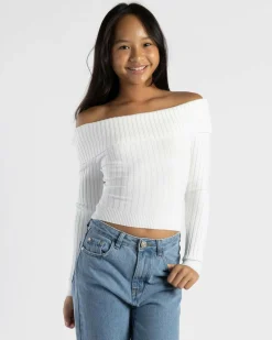 Girls' Ari Off Shoulder Knit Top