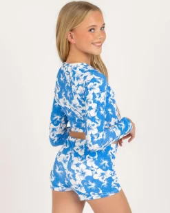 Girls' Aruba Crop Long Sleeve Rash Vest Set