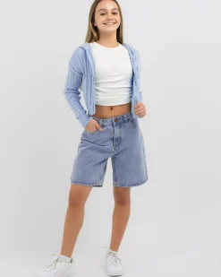 Girls' Bailee Hooded Cable Knit Jumper