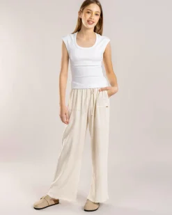 Girls' Basic Rib Scoop Neck Tee