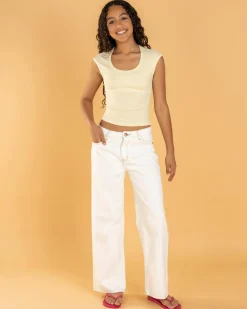 Girls' Basic Rib Scoop Neck Tee