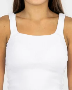 Girls' Basic Square Neck Rib Tank Top