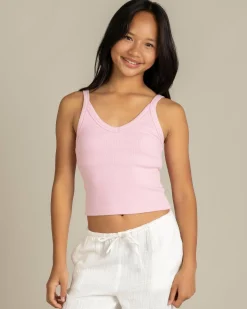 Girls' Basic V Neck Top