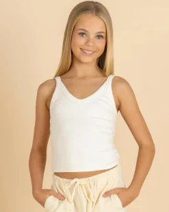 Girls' Basic V Neck Top