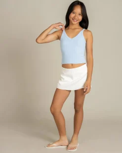 Girls' Basic V Neck Top
