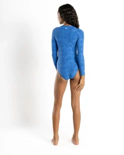 Girls' Beach Check Long Sleeve Surfsuit