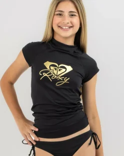 Girls' Beach Vibing Cap Sleeve Rash Vest