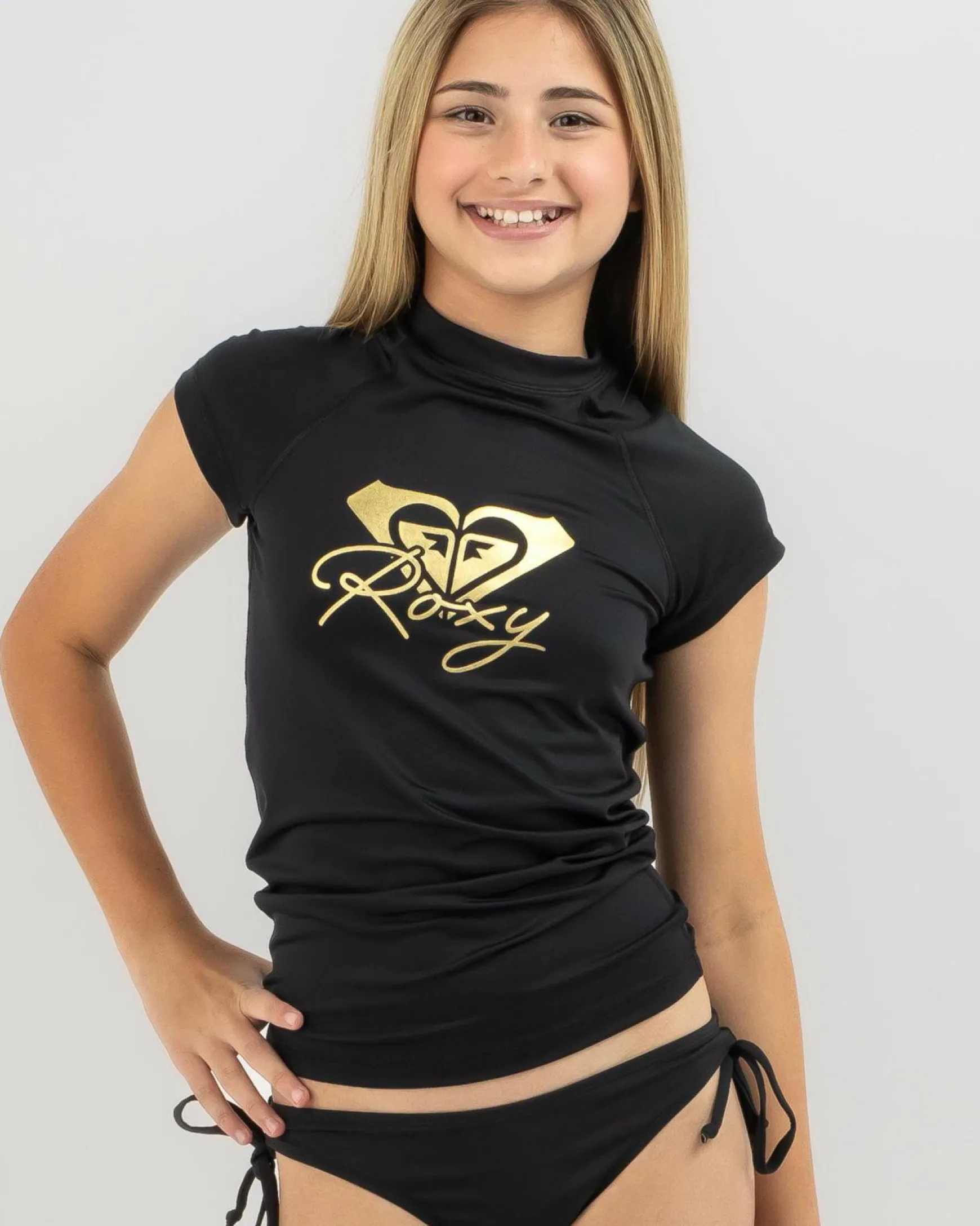 Girls' Beach Vibing Cap Sleeve Rash Vest