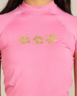 Girls' Beach Vibing Hibiscus Rash Vest