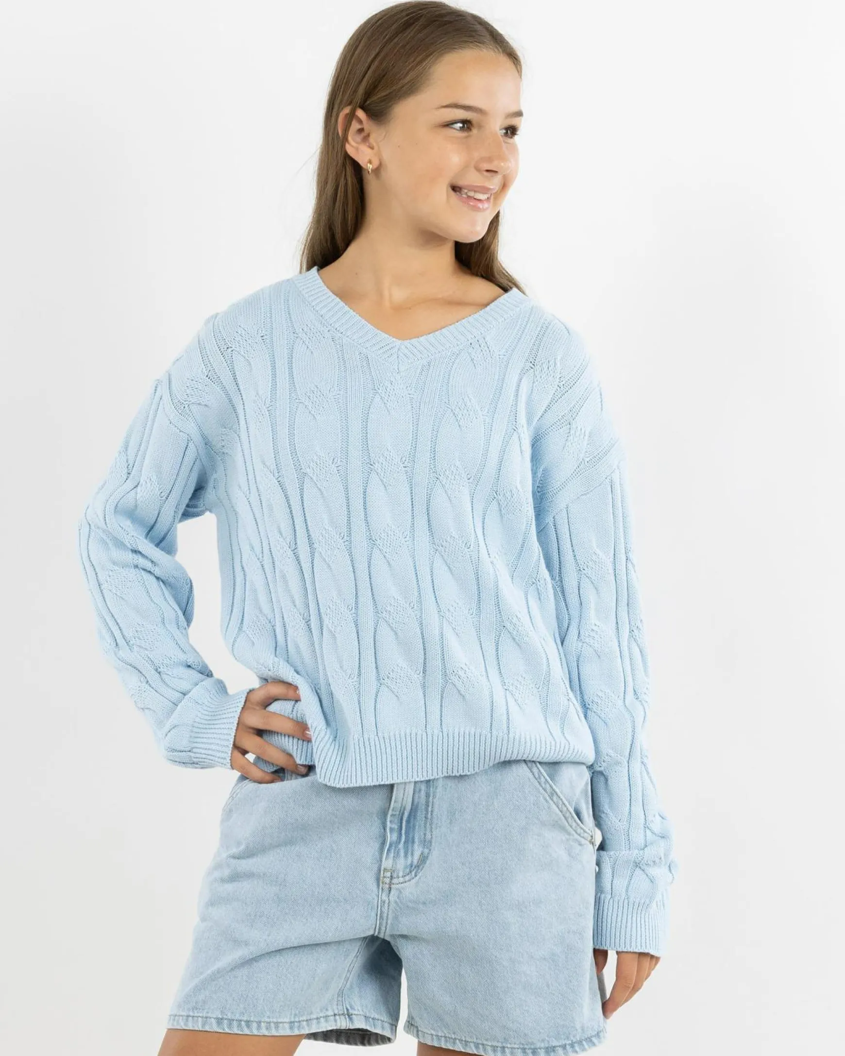 Girls' Cambridge V Neck Knit Jumper