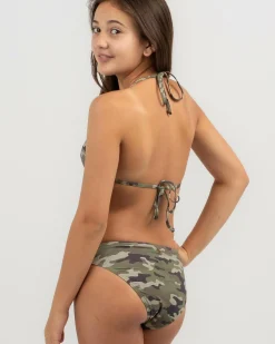 Girls' Camo Triangle Bikini Set