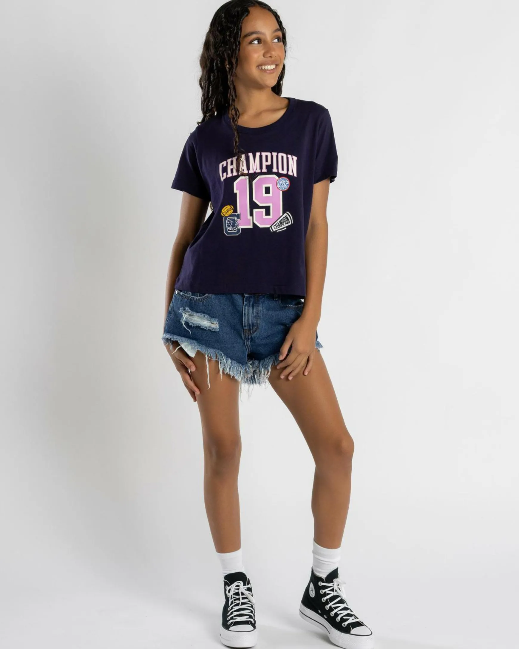 Girls' Champion Sporty Boxy T-Shirt
