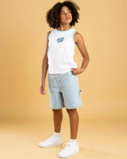 Girls' Checker Heart Dot Carpenter Denim Shorts