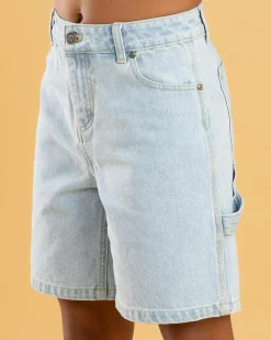 Girls' Checker Heart Dot Carpenter Denim Shorts