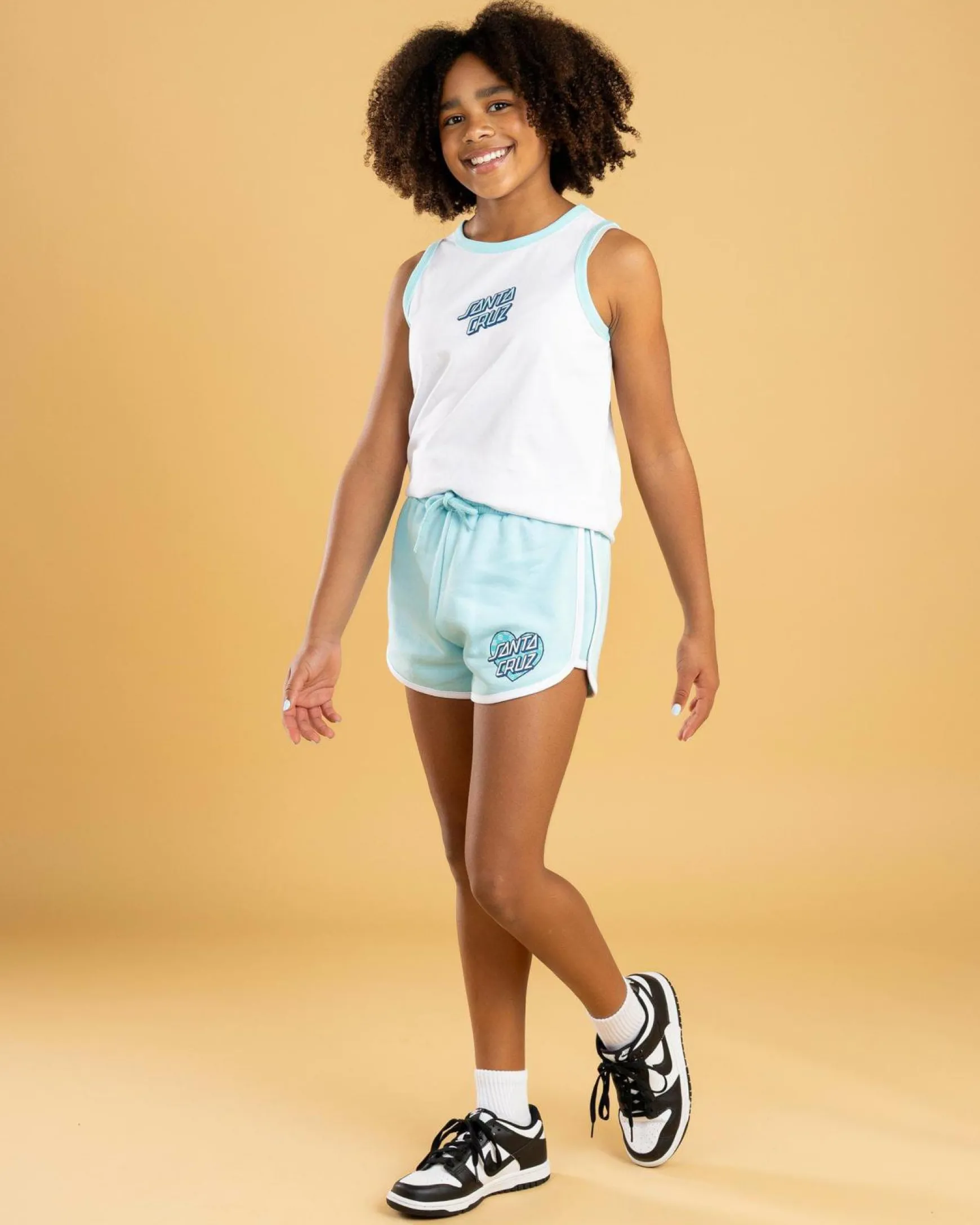 Girls' Checker Heart Dot Shorts