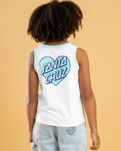 Girls' Checker Heart Stack Centre Tank Top