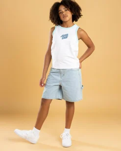 Girls' Checker Heart Stack Centre Tank Top