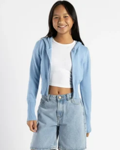 Girls' Cora Hooded Zip Knit Jumper