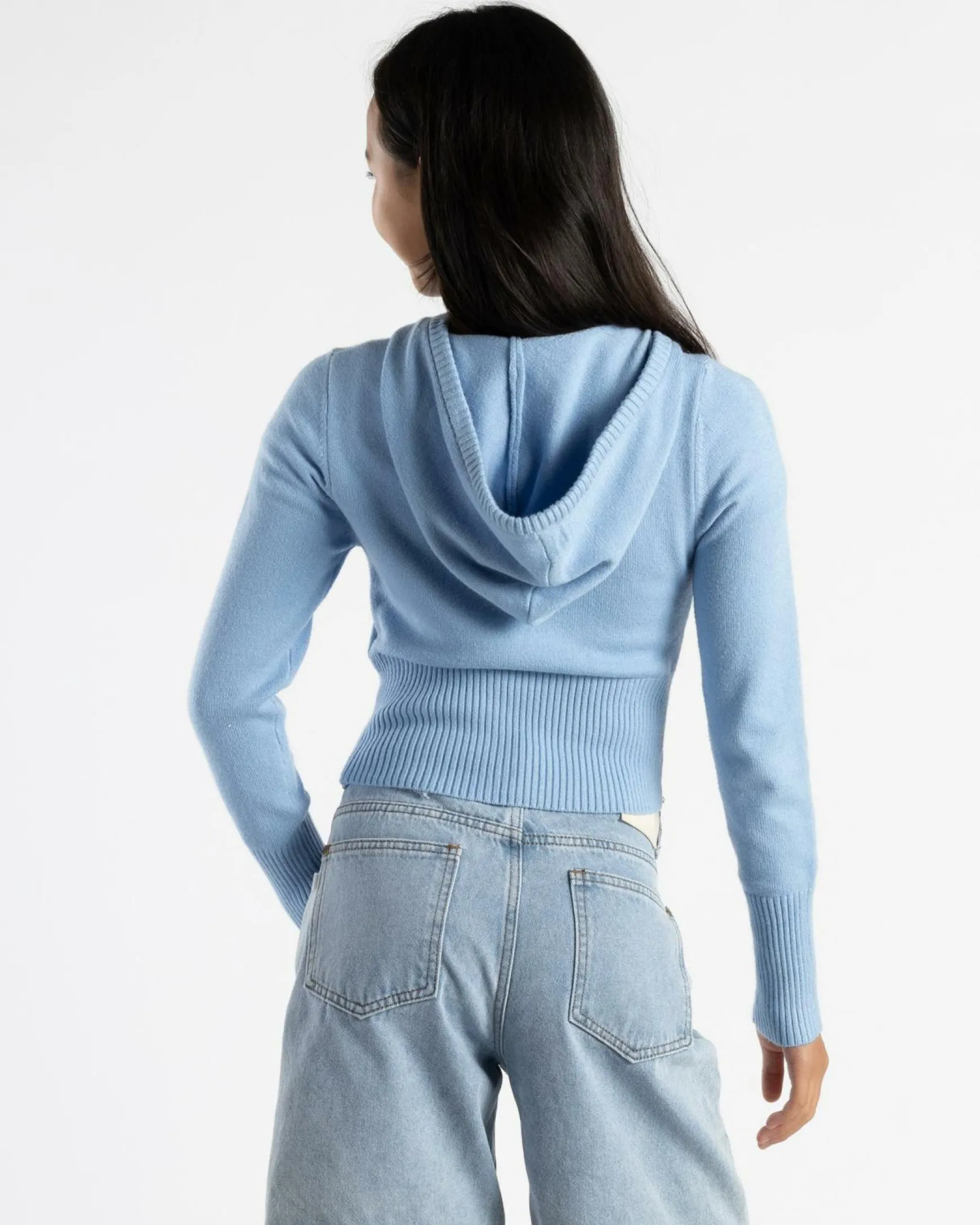 Girls' Cora Hooded Zip Knit Jumper