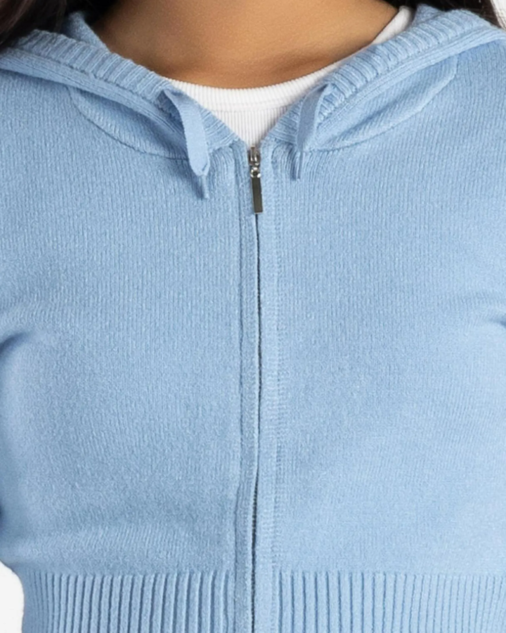 Girls' Cora Hooded Zip Knit Jumper