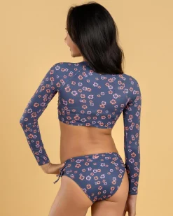 Girls' Cute Ditsy Crop Long Sleeve Rash Vest Set