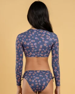 Girls' Cute Ditsy Crop Long Sleeve Rash Vest Set