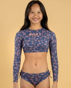 Girls' Cute Ditsy Crop Long Sleeve Rash Vest Set