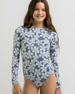 Girls' Drifter Floral Long Sleeve Surfsuit