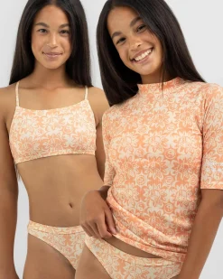 Girls' Earthwaves 3 Piece Short Sleeve Rash Vest Set