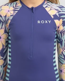 Girls' Funky Palm Long Sleeve Surfsuit