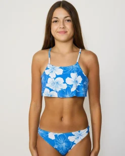 Girls' Happy Hibiscus Flutter Bikini Set