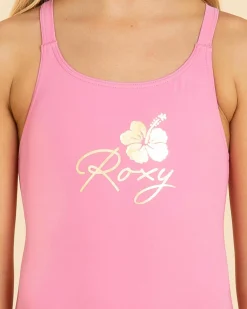 Girls' Hibiscus One Piece Swimsuit