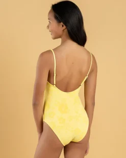 Girls' Hibiscus Scrunch One Piece Swimsuit