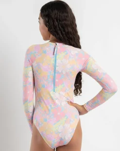 Girls' Hidden Garden Long Sleeve Surfsuit
