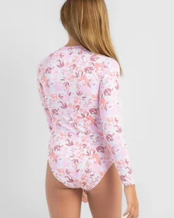 Girls' Lilac Skies Long Sleeve Surfsuit