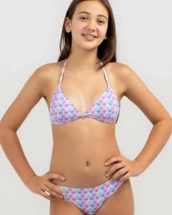 Girls' Mermaid Triangle Bikini Set